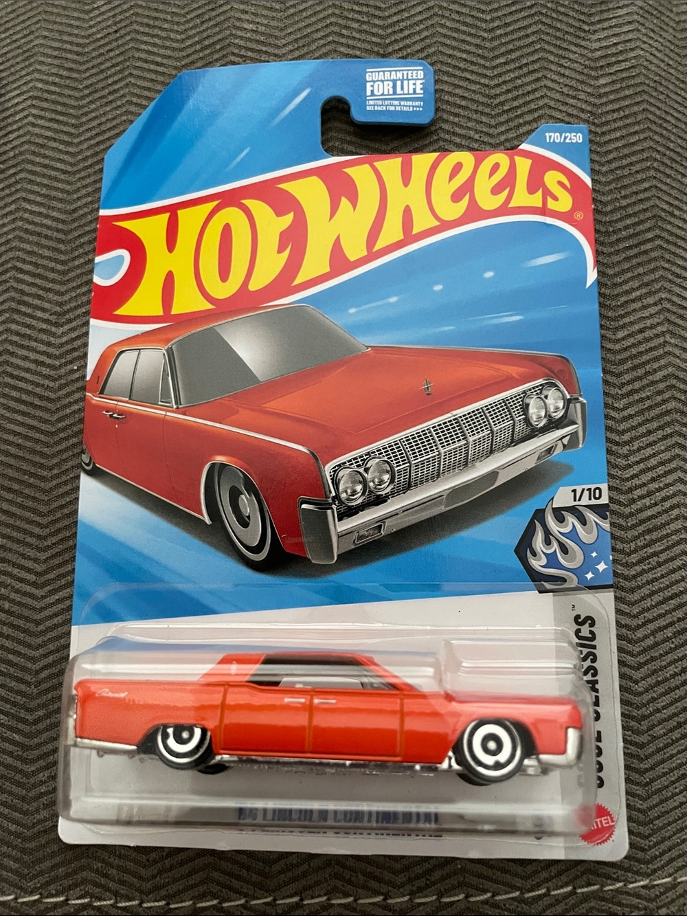 Hot Wheels Classic Red '65 Lincoln Continental Toy Car